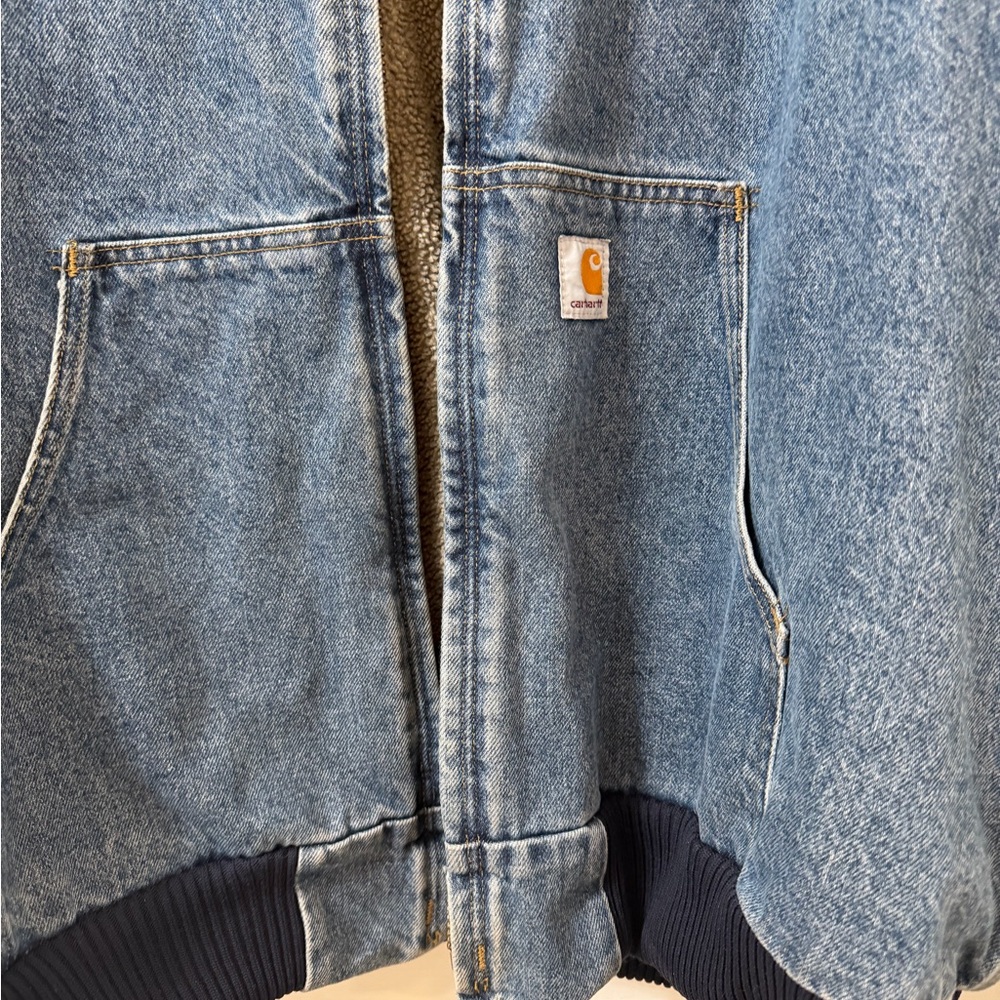 Vintage Carhartt denim Hooded Jacket - Picture 2 of 4